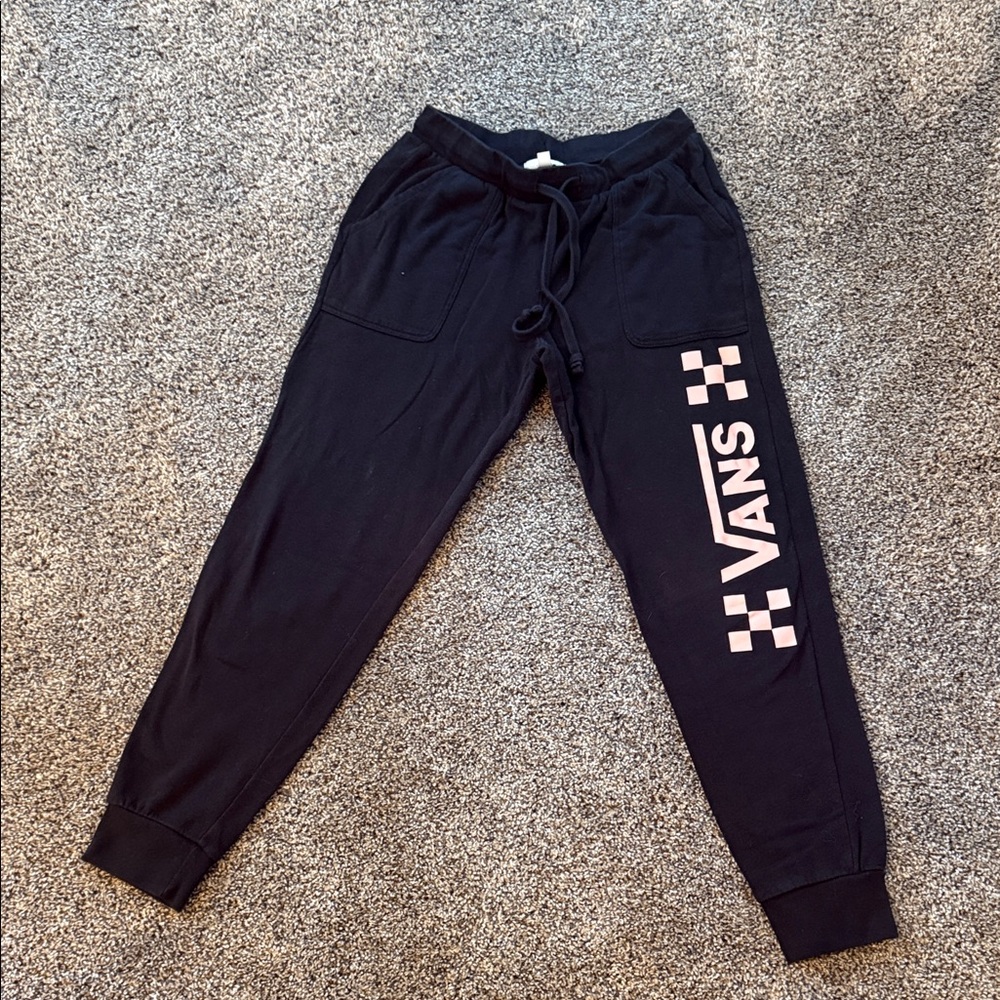 Vans Black Sweatpants with Logo
